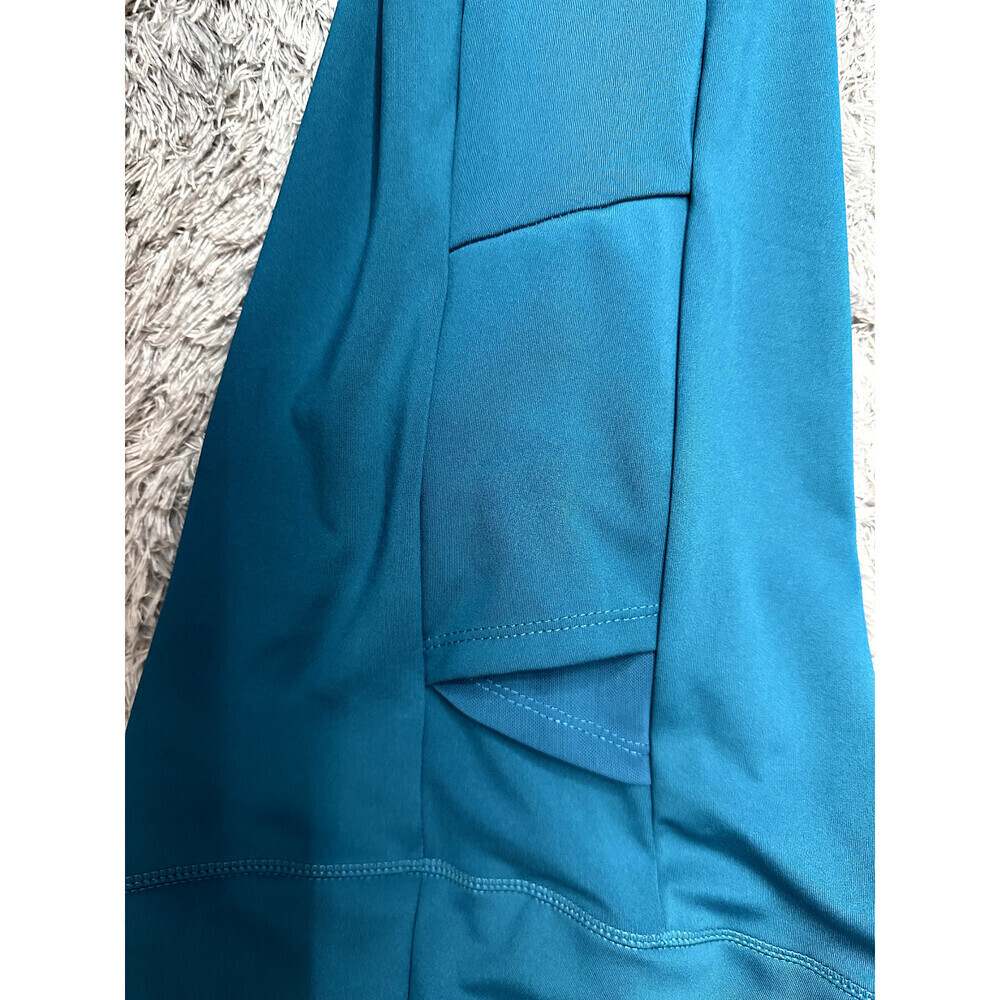 Kay Unger Women's 4 Pockets Yoga Mesh Leggings Pants In Teal Size S NWT - Picture 10 of 10